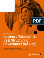 Business Valuation & Deal Structuring (Investment Banking)