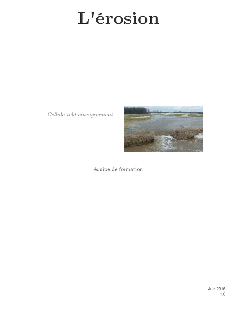 Érosion : types et solutions pratiques | PDF | Sol (pédologie) | Plaie