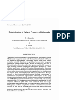 Biodeterioration of Cultural Property: A Bibliography: Hlterttatiomtl Bio H, Terioration 28 (19q