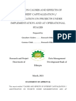 Final REPORT ON THE Causes and Effects of Interest Capitalization and Amortization-March, 2021