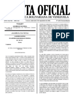 VENEZUELA Ley para La Salvaguardia Del Patrimonio Cultural Inmaterial G.O. 6.652