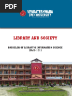 BLIB 101 - Library and Society - BLISc