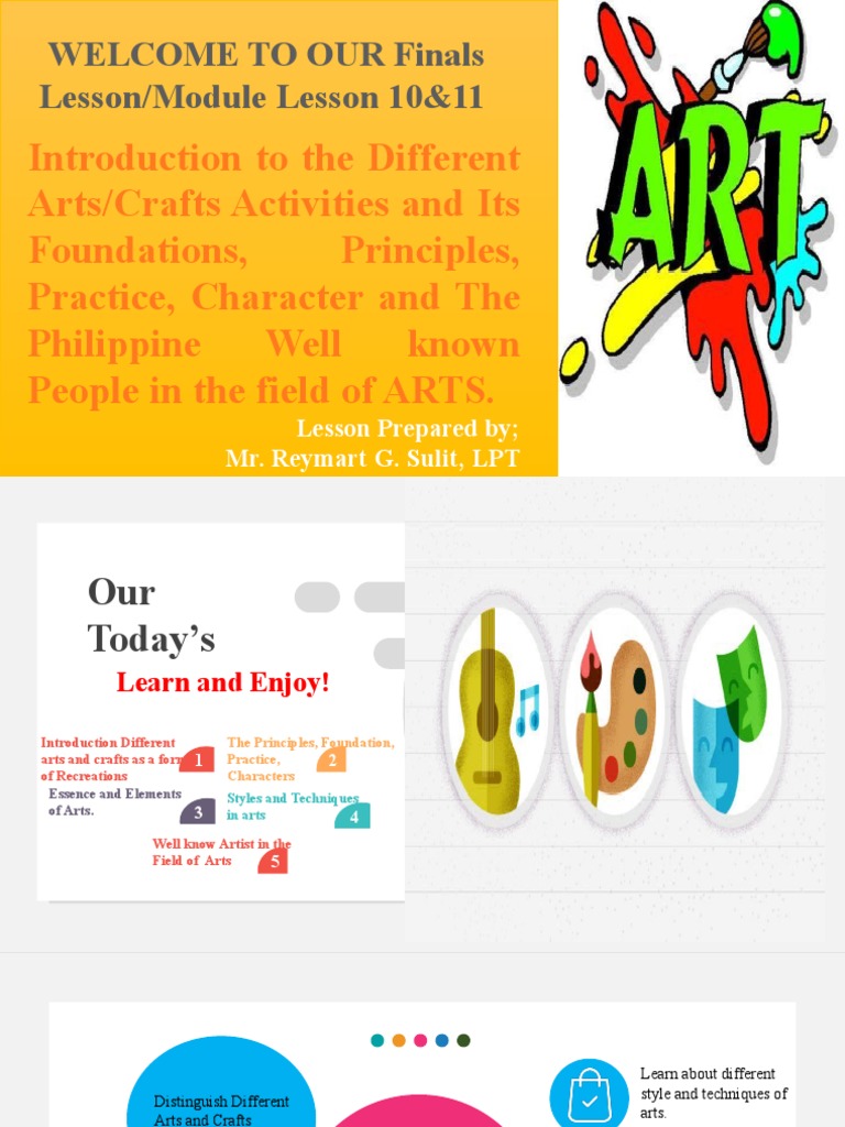 Lesson 10 11 Arts and Crafts PDF Dances Composition (Visual Arts)