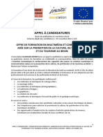 Appel A Candidatures - Formation Des Jeunes - Cycle 3