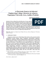 A Study On Electronic Sources in Selected Engineering College Libraries in Acharya Nagarjuna University Area, Andhra Pradesh