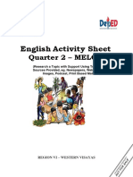 English Activity Sheet: Quarter 2 - MELC 4
