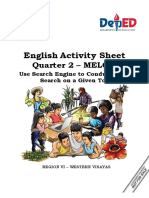 English Activity Sheet: Quarter 2 - MELC 2