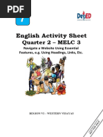 English Activity Sheet: Quarter 2 - MELC 3