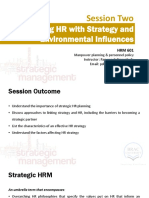 Aligning HR With Strategy and Environmental Influences