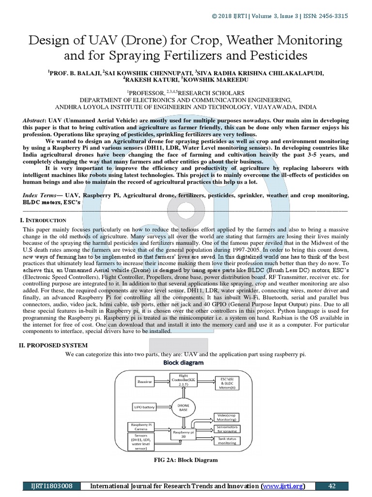 Design of UAV Agriculture Drone | PDF | Unmanned Aerial Vehicle ...