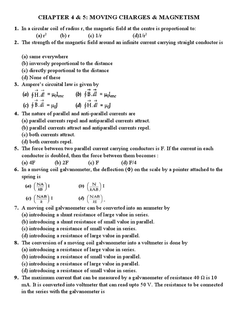 Chapter 4,5 MCQ PDF Field
