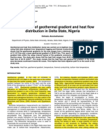 Determination of Geothermal Gradient and Heat Flow Distribution in Delta State, Nigeria