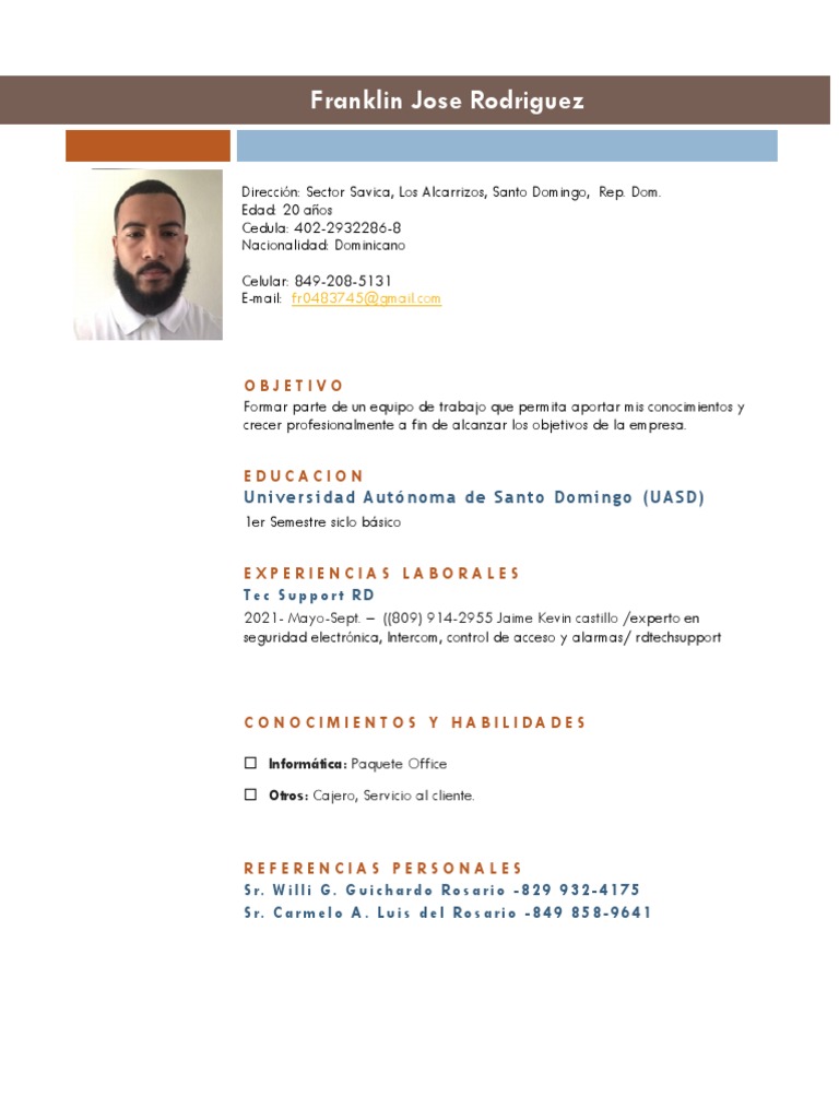 Currículum de Franklin Rodríguez | PDF