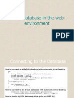 Using Database in The Web-Environment