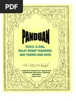 Panduan Tahlil, Doa, Solat Tarawih Dan Takbir Hari Raya