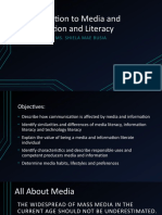 Introduction To Media and Information and Literacy