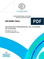 Informe Final 361-21 Delegación Presidencial Regional de Atacama Auditoría Tercera Entrega Programa Alimentos para Chile - Septiembre 2021