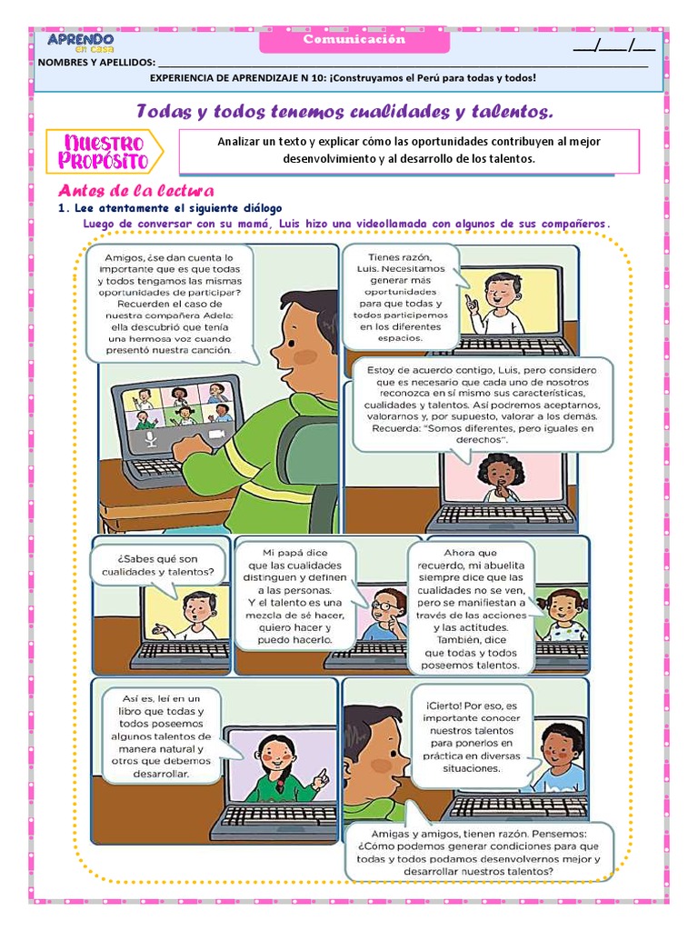 Talentos y Oportunidades en el Aprendizaje | PDF