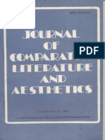 Journal of Comparative Literature and Aesthetics, Vol. XXII, Nos. 1-2, 1999