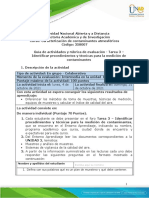 Guia de Actividades y Rúbrica de Evaluación - Unidad 2 - Tarea 3 - Identificar Procedimientos y Técincas para La Medición de Contaminantes