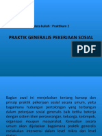 Kuliah 1, Praktik Generalis Pekerjaan Sosial