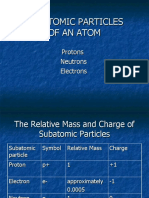 Subatomic Particles of An Atom