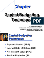 Chapter 7, Capital Budgeting Techniques