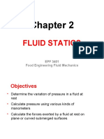 Fluid Statics: EPF 3401 Food Engineering Fluid Mechanics