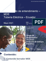 Memorando de Entendimiento - MDE Tuberia Eléctrica - Ecuador