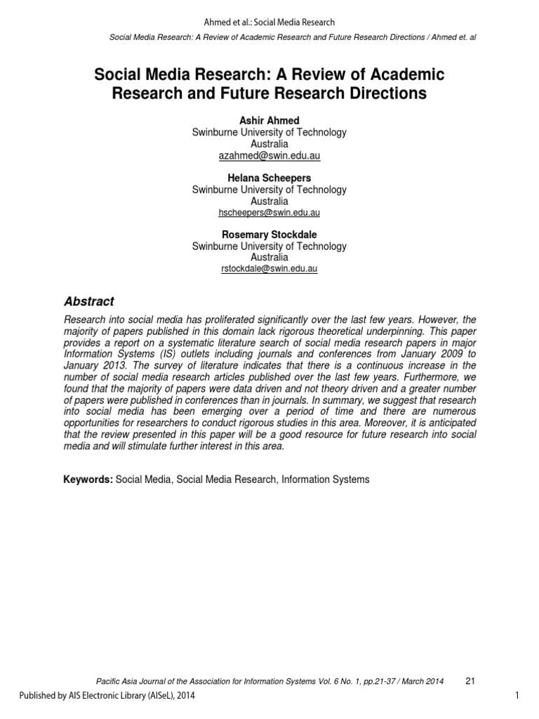 Social Media Research | PDF | Quantitative Research | Social Media