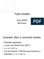Tobit Models: Econ 60303 Bill Evans