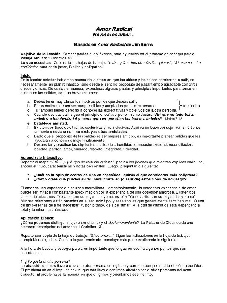 No S Si Es Amor PDF Amor Dios