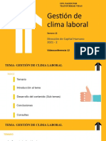 Semana 12 - Gestión de Clima Laboral