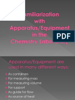 Familiarization With Apparatus - Equipment