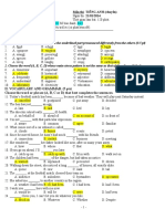 Choose The Word (A, B, C, D) Whose Main Stress Pattern Is Not The Same As That of The Others. (0.5 PT)