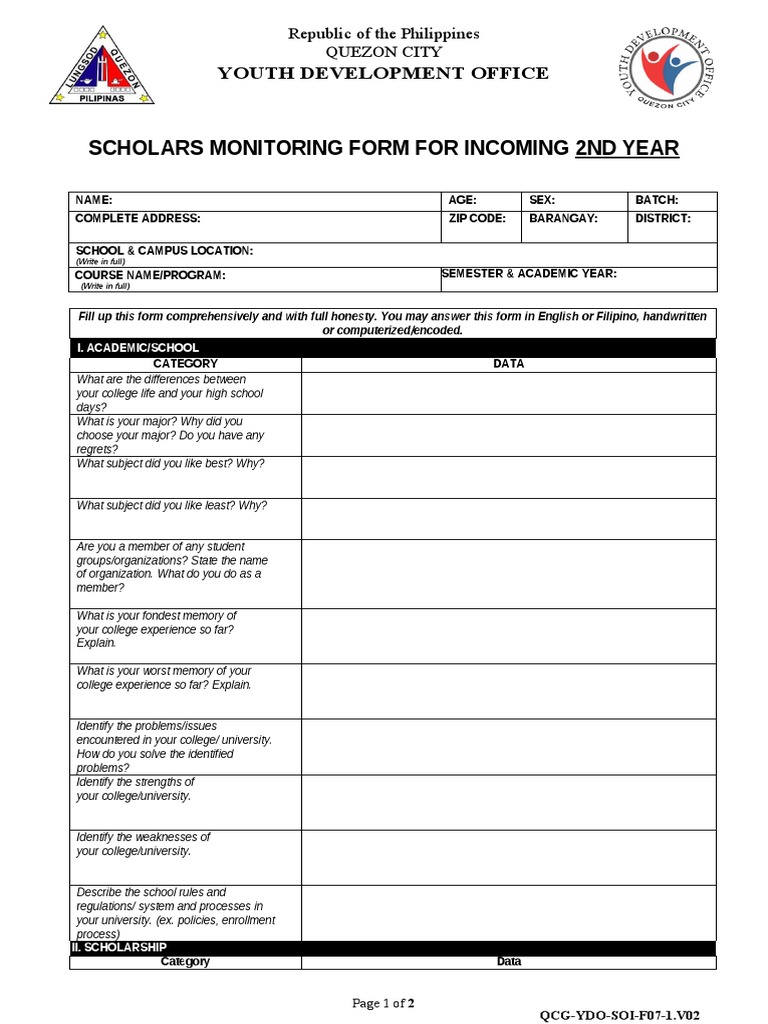 2nd Year Monitoring SEMI Revised | PDF | College