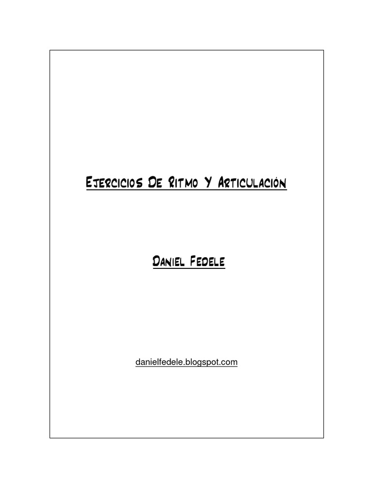 Daniel Fedele Ejercicios de Ritmo y Articulacion | PDF | Jazz | Formas ...