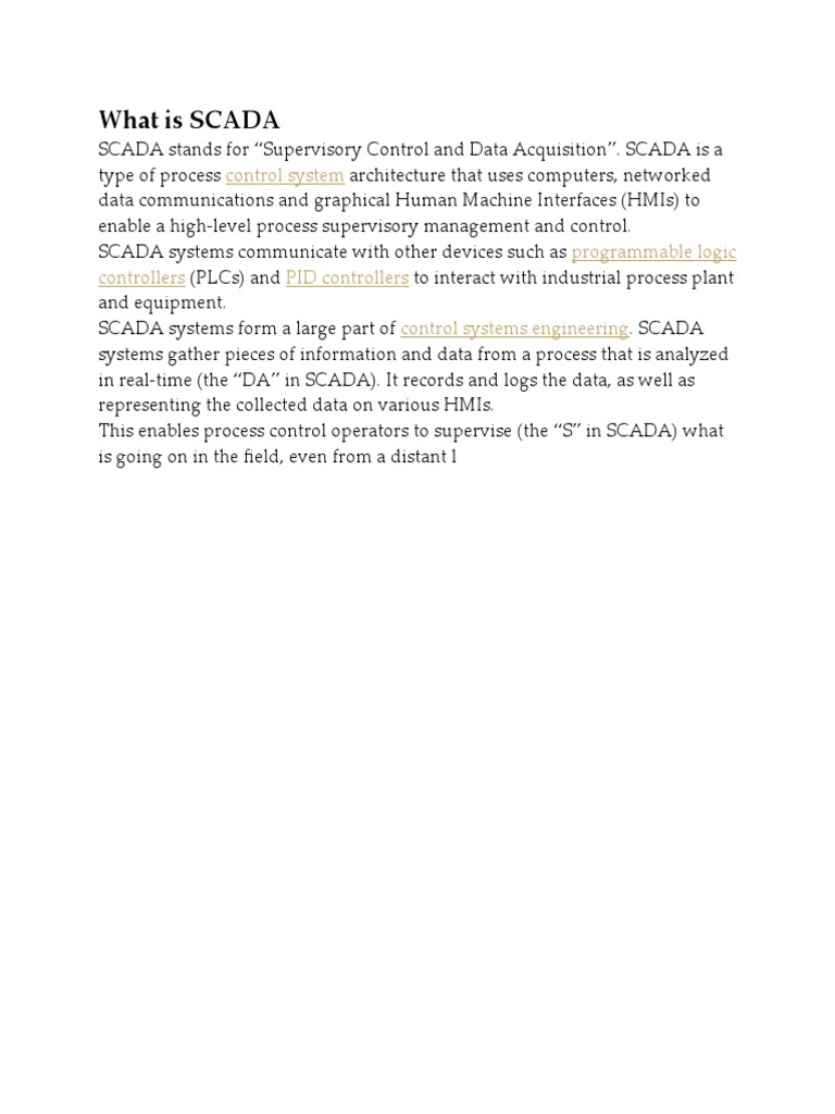 Understanding SCADA Systems Explained | PDF | Computers