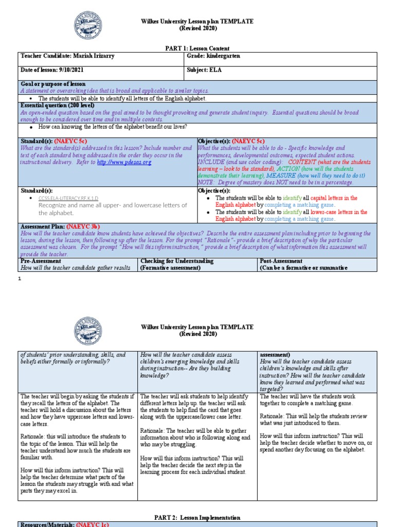 Ela Lesson 3 Pdf Lesson Plan Teachers