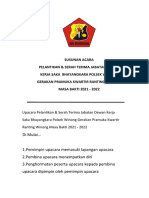 Susunan Acara Pelantikan