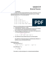 Week 009 Binomial Theorem