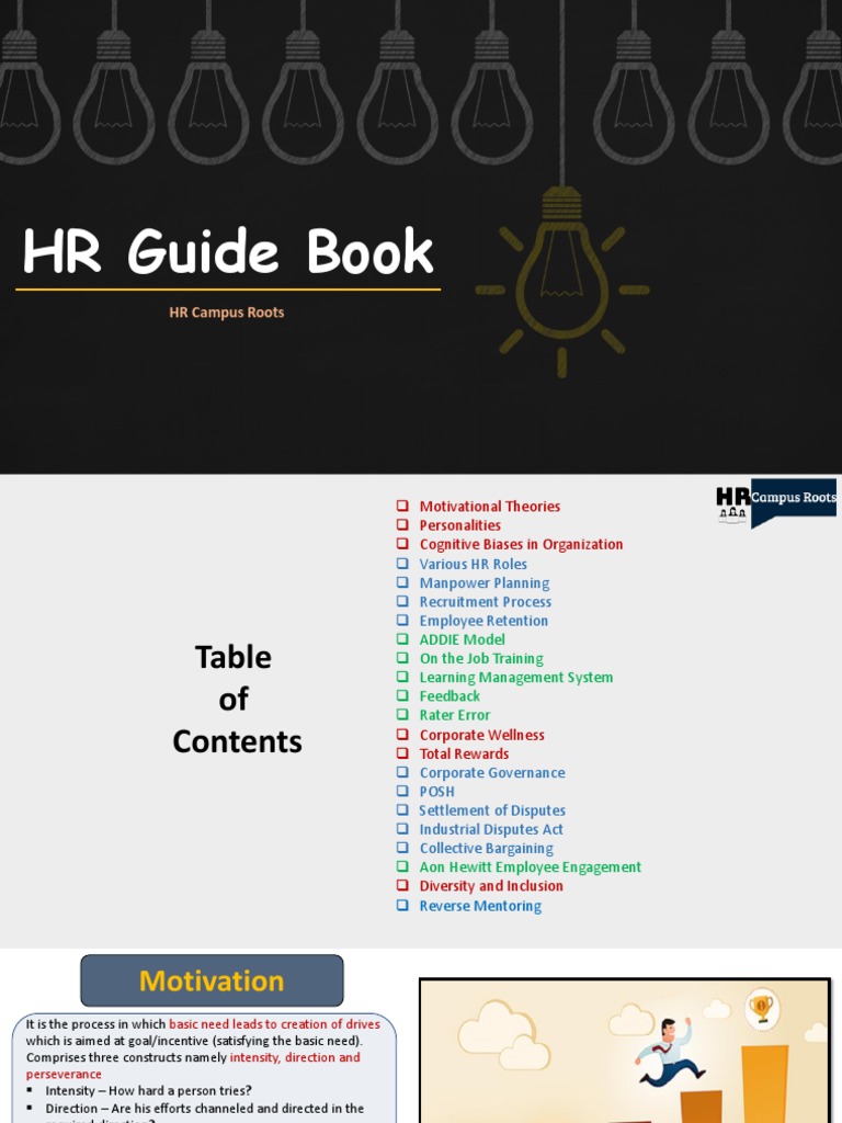Comprehensive HR Guidebook Overview | PDF | Motivational | Motivation