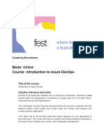 Azure Devops - FEST - Course Content - 2