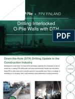 Drilling Interlocked O-Pile Walls With DTH: + PPV Finland