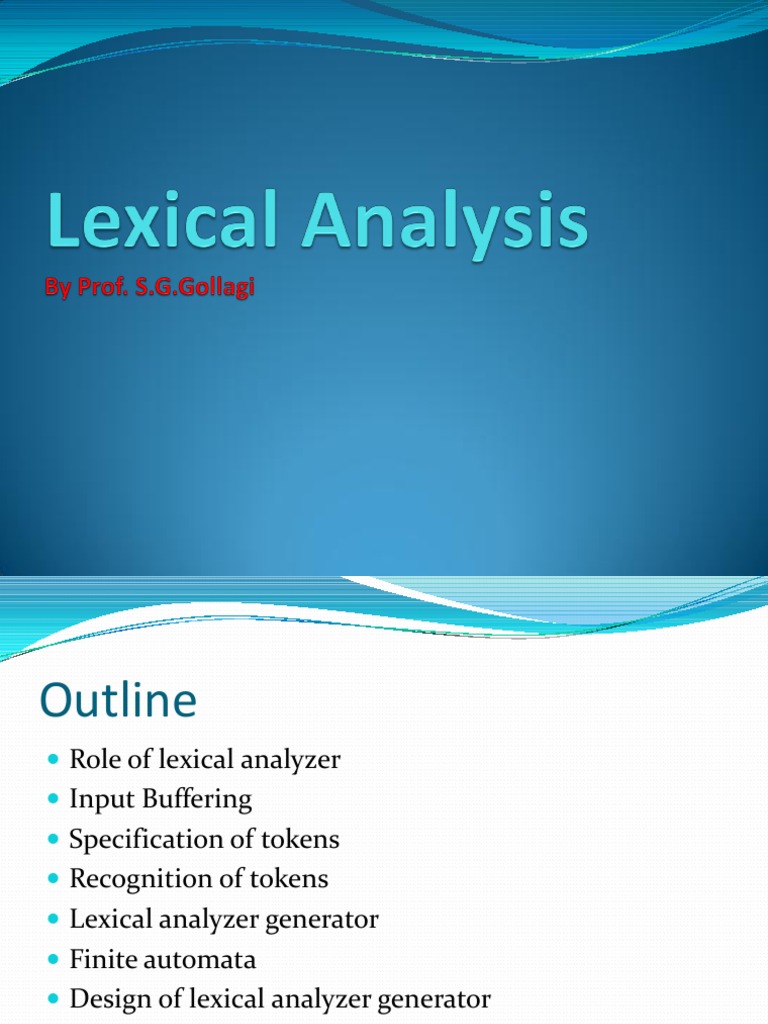 Lexical Analyzer and Token Recognition Guide | PDF | Grammar | Models ...