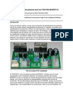 Amplificador de Potencia Dual Con TDA7293 MOSFET IC