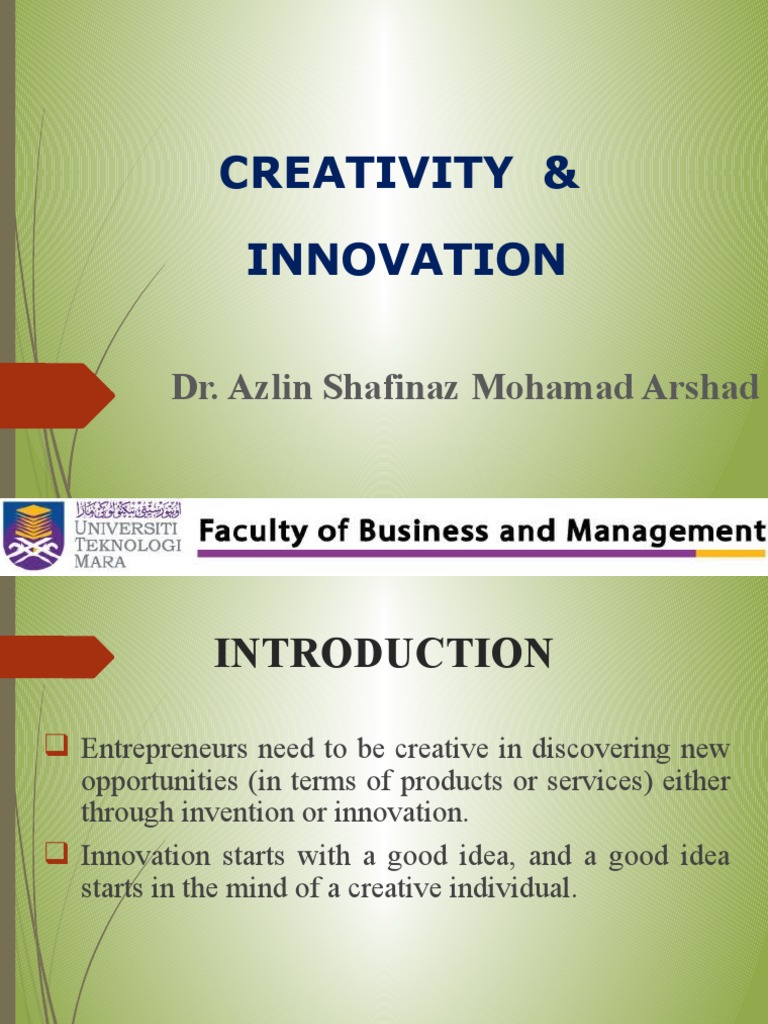 Creativity and Innovation in Entrepreneurship | PDF | Creativity | Idea
