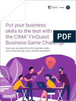 CIMA FinQuest Business Game - Flyer - A4