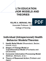 Health Education Behavior Models and Theories - PPT