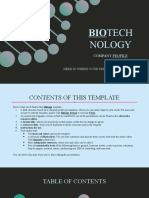 Biotechnology Company Profile by Slidesgo